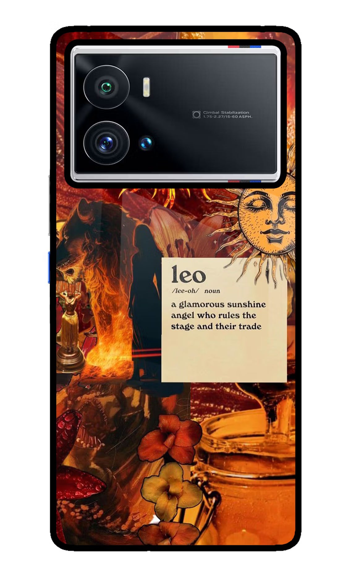 Leo Zodiac iQOO 9 Pro 5G Glass Case Back Cover by Casekaro