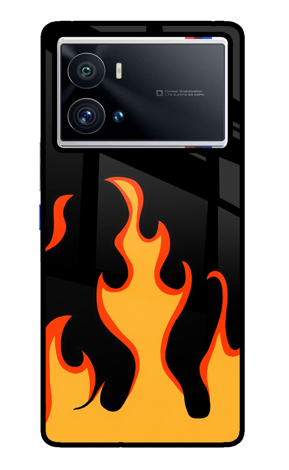Fired Up – Black iQOO 9 Pro 5G Glass Case Back Cover by Casekaro
