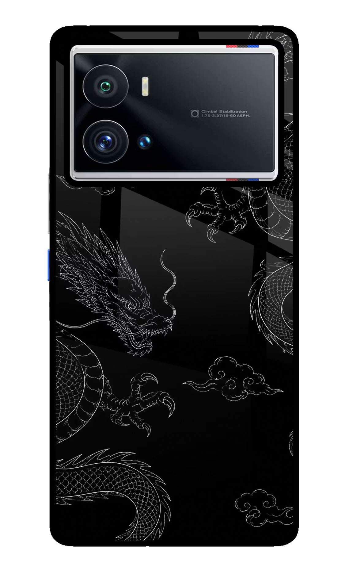 Twin Dragons iQOO 9 Pro 5G Glass Case Back Cover by Casekaro