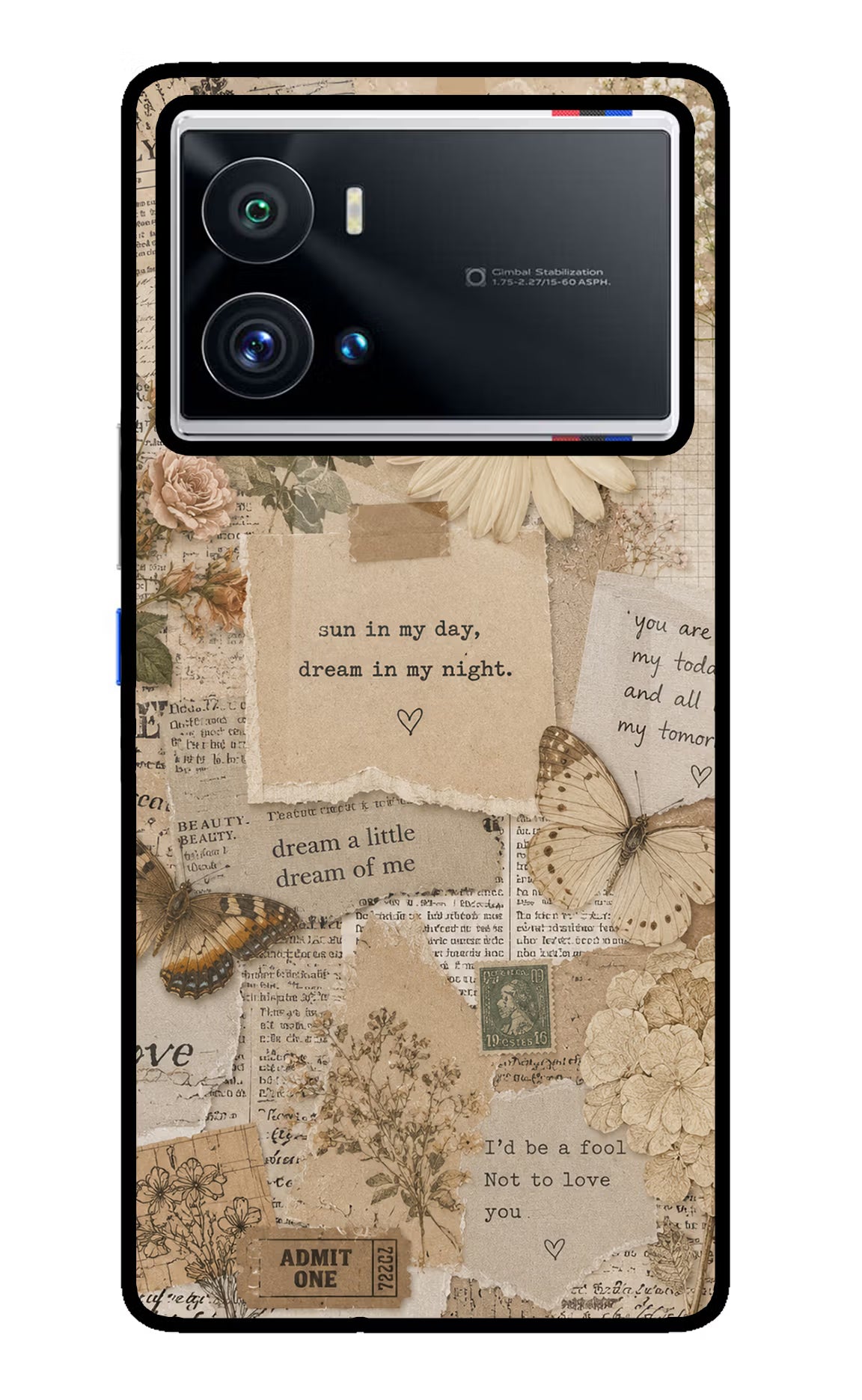Vintage case iQOO 9 Pro 5G Glass Case Back Cover by Casekaro