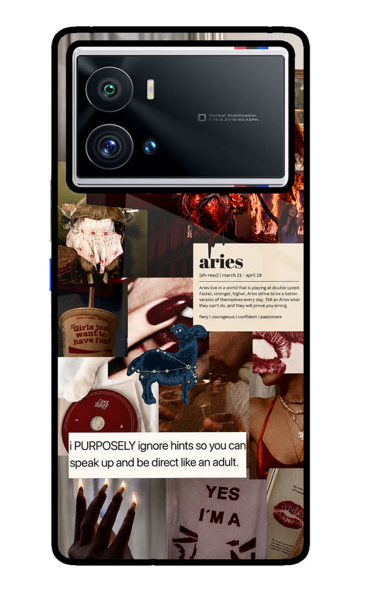 Zodiac Aries iQOO 9 Pro 5G Glass Case