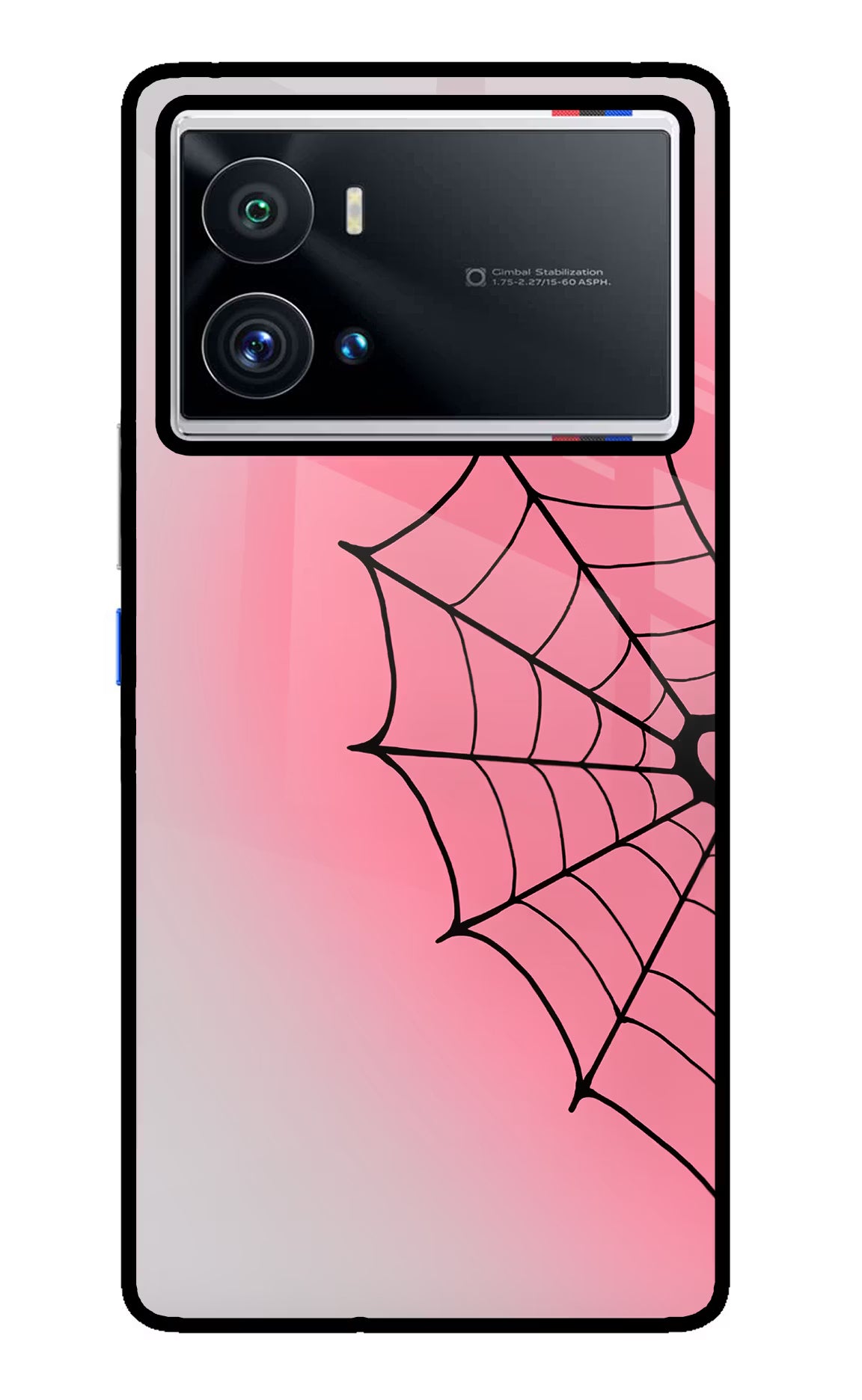 Pink Web iQOO 9 Pro 5G Glass Case