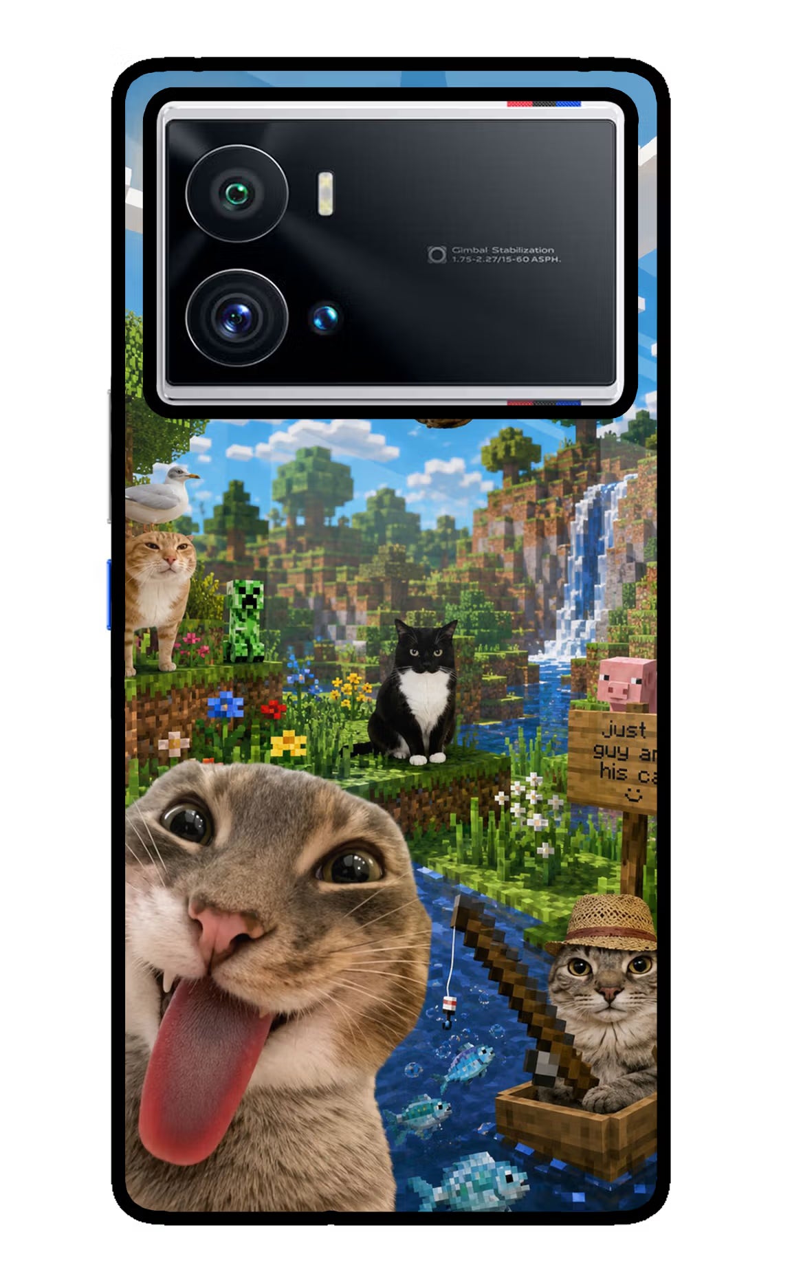 Minecraft Cat Chaos iQOO 9 Pro 5G Glass Case