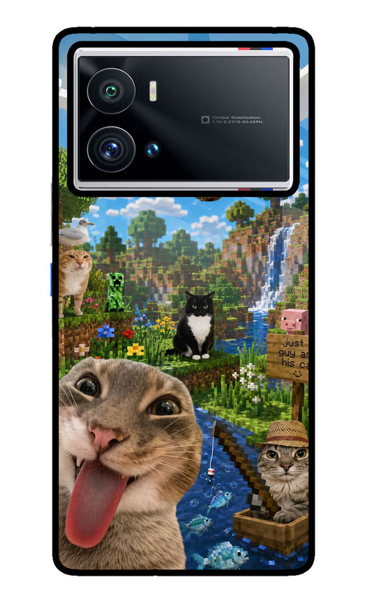 Minecraft Cat Chaos iQOO 9 Pro 5G Glass Case