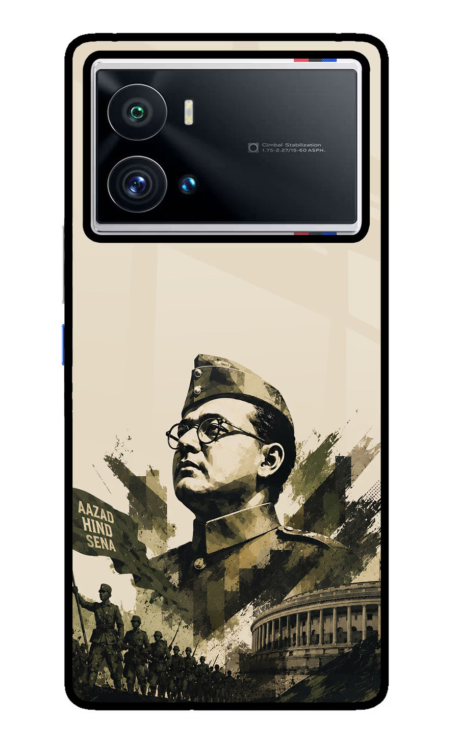 Netaji Rising iQOO 9 Pro 5G Back Cover, Glass case