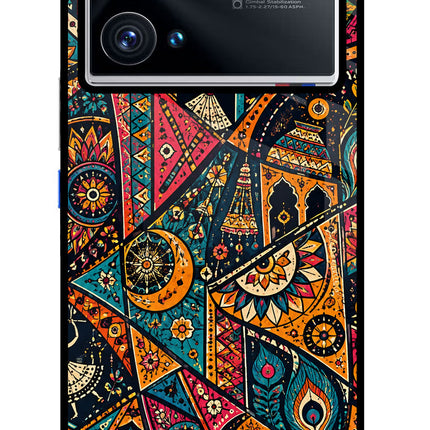 Folk Print iQOO 9 Pro 5G Glass Case