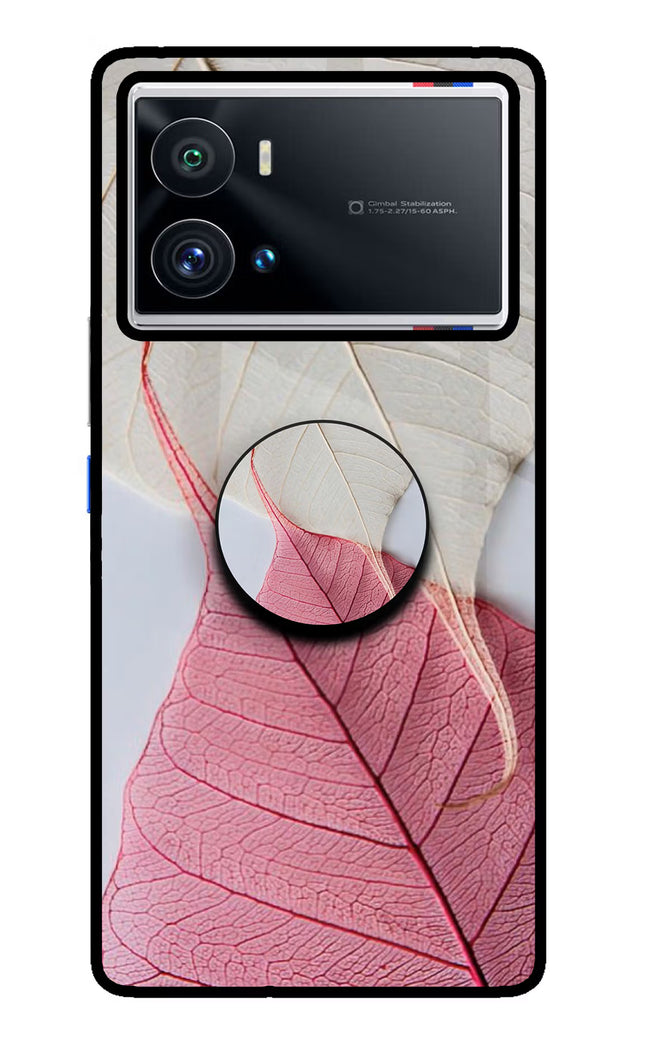 White Pink Leaf iQOO 9 Pro 5G Pop Case by Casekaro