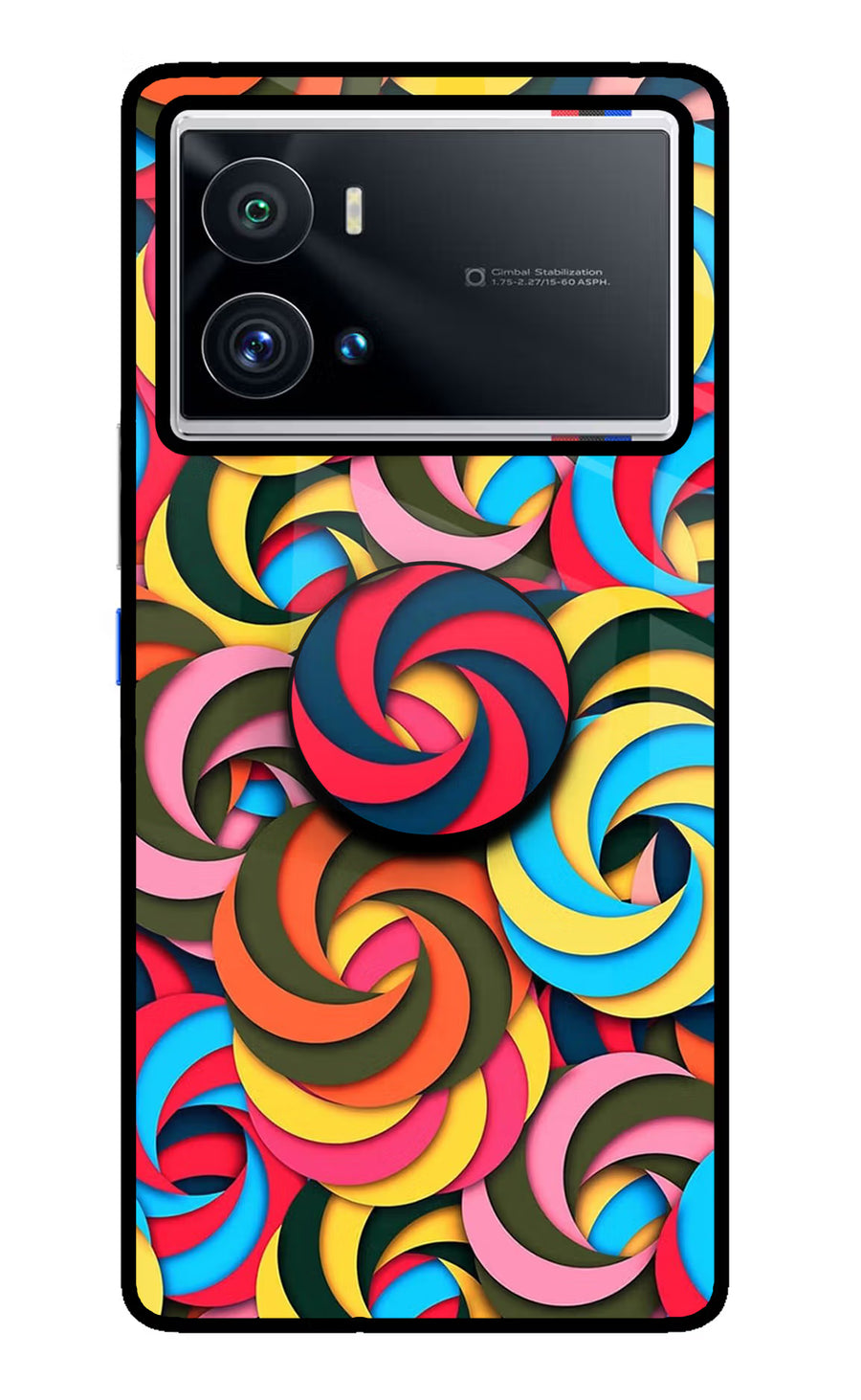 Spiral Pattern iQOO 9 Pro 5G Pop Case, Glass case