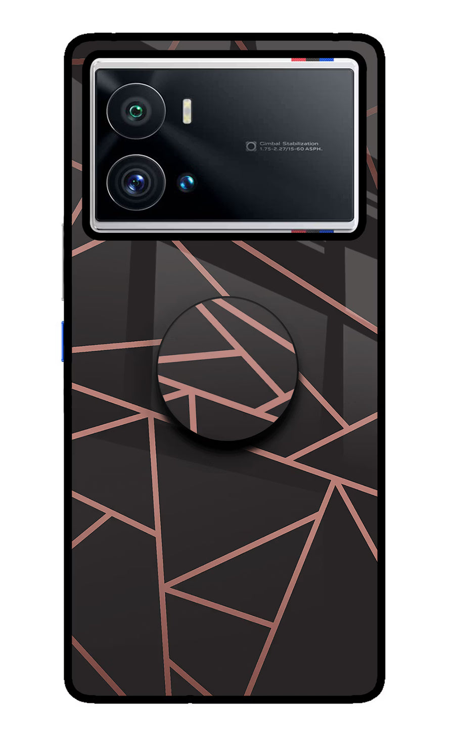 Geometric Pattern iQOO 9 Pro 5G Pop Case, Glass case