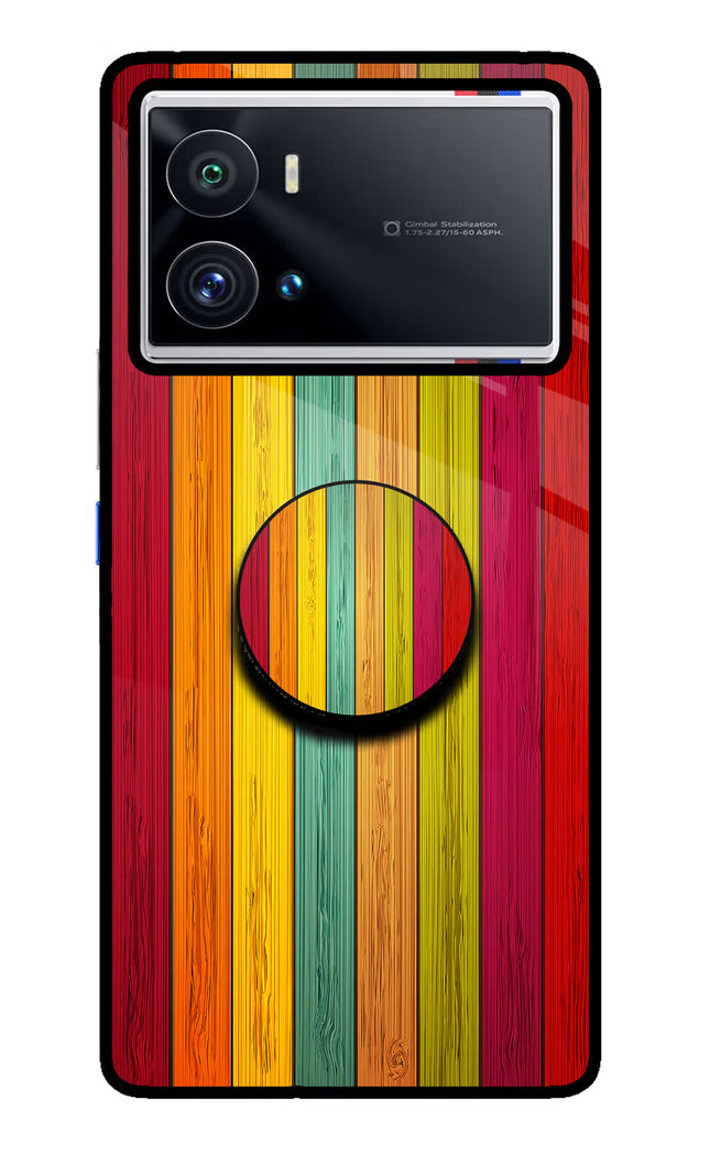 Multicolor Wooden iQOO 9 Pro 5G Pop Case by Casekaro