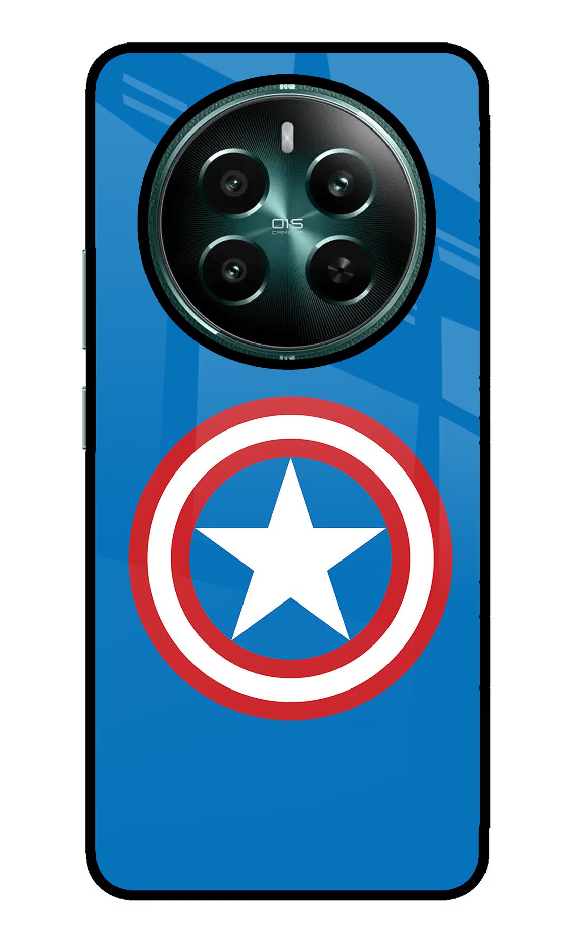 Captain America Logo Realme Narzo 70 5G/70 Pro 5G Glass Case Back Cover by Casekaro