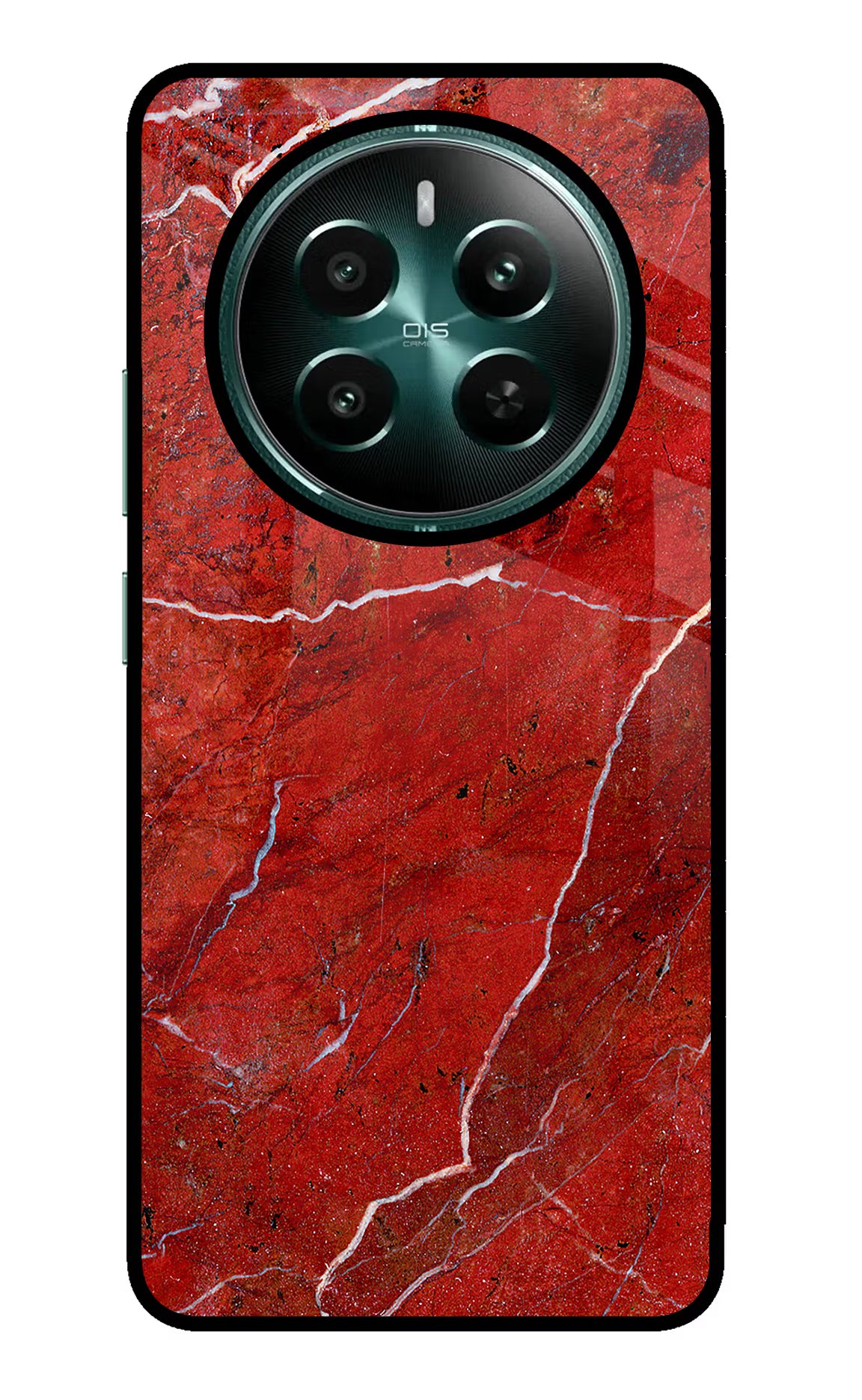 Red Marble Design Realme Narzo 70 5G/70 Pro 5G Glass Case Back Cover by Casekaro