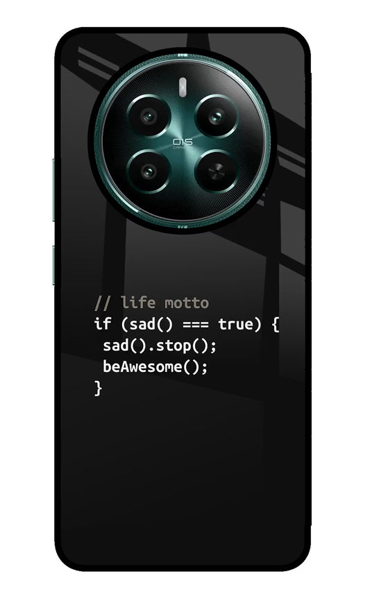 Life Motto Code Realme Narzo 70 5G/70 Pro 5G Glass Case