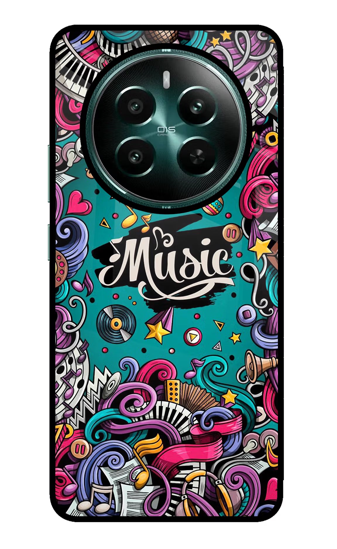 Music Graffiti Realme Narzo 70 5G/70 Pro 5G Glass Case Back Cover by Casekaro