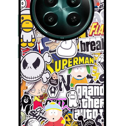 Sticker Bomb Realme Narzo 70 5G/70 Pro 5G Glass Case