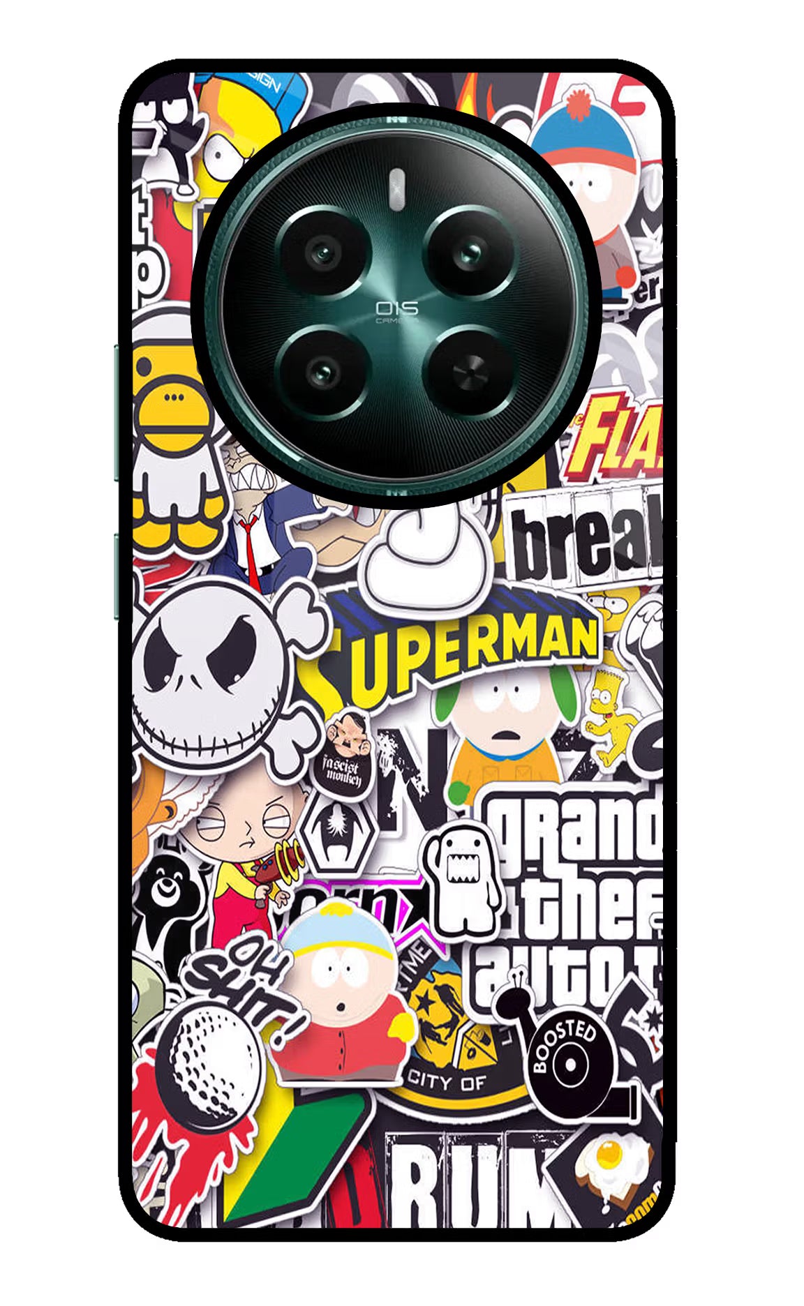 Sticker Bomb Realme Narzo 70 5G/70 Pro 5G Glass Case Back Cover by Casekaro