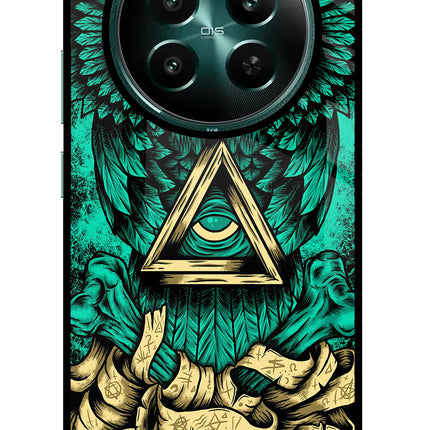 Green Owl Realme Narzo 70 5G/70 Pro 5G Glass Case Back Cover by Casekaro