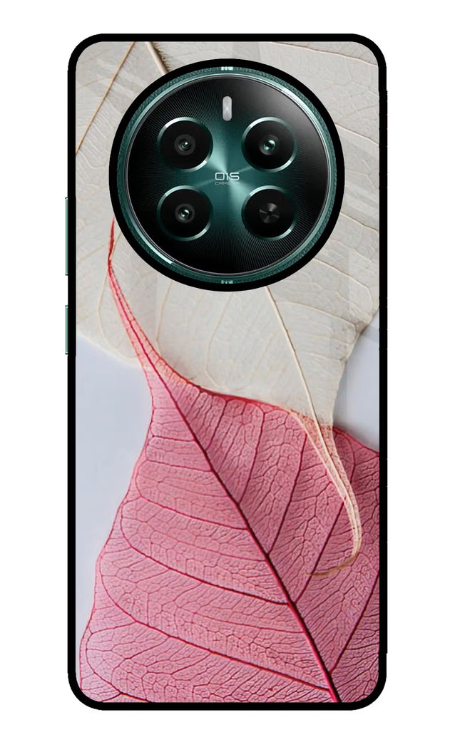 White Pink Leaf Realme Narzo 70 5G/70 Pro 5G Glass Case