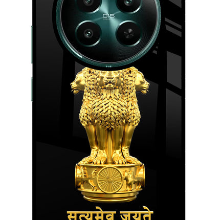 Satyamev Jayate Golden Realme Narzo 70 5G/70 Pro 5G Glass Case