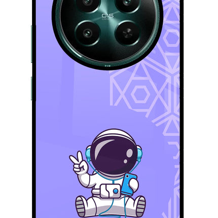 Cute Astronaut Chilling Realme Narzo 70 5G/70 Pro 5G Glass Case