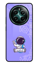 Cute Astronaut Chilling Realme Narzo 70 5G/70 Pro 5G Glass Case