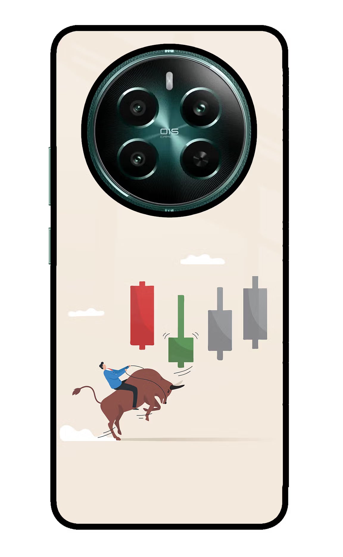 Bull Trading Momentum Realme Narzo 70 5G/70 Pro 5G Glass Case Back Cover by Casekaro