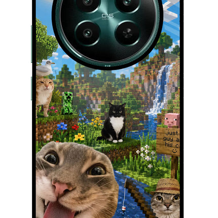 Minecraft Cat Chaos Realme Narzo 70 5G/70 Pro 5G Glass Case