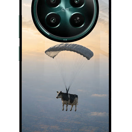 Skydiving Cow Realme Narzo 70 5G/70 Pro 5G Glass Case