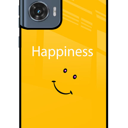 Happiness With Smiley Moto Edge 50 Fusion Glass Case Back Cover by Casekaro