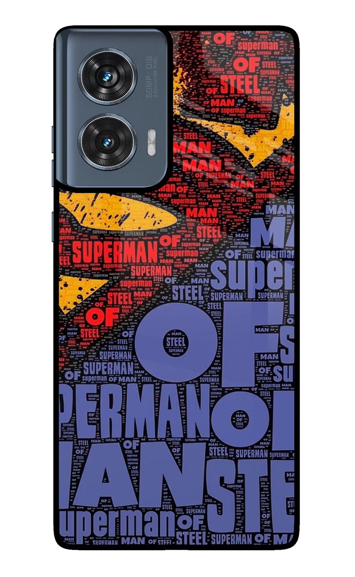 Superman Moto Edge 50 Fusion Glass Case Back Cover by Casekaro