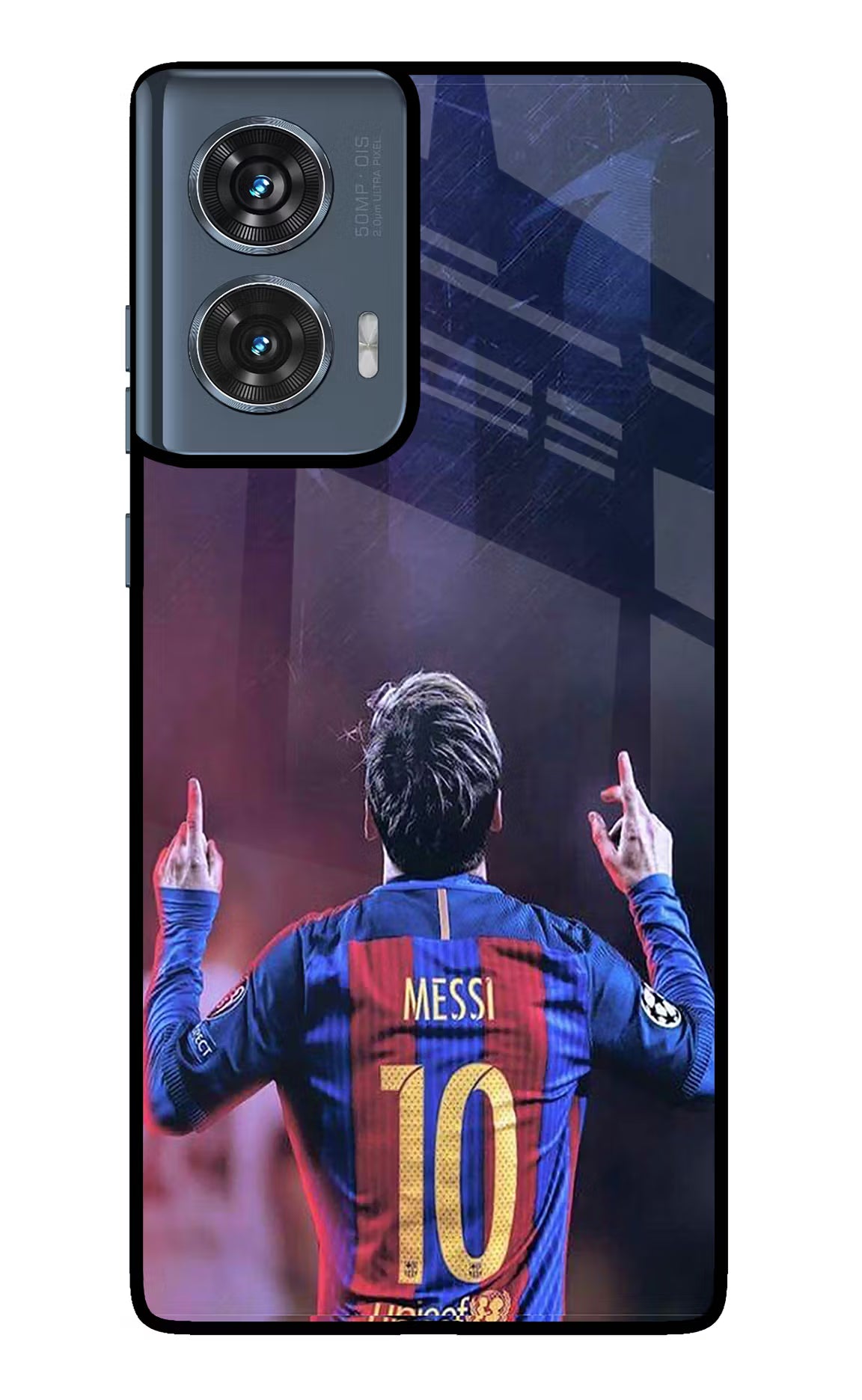 Messi Moto Edge 50 Fusion Glass Case Back Cover by Casekaro
