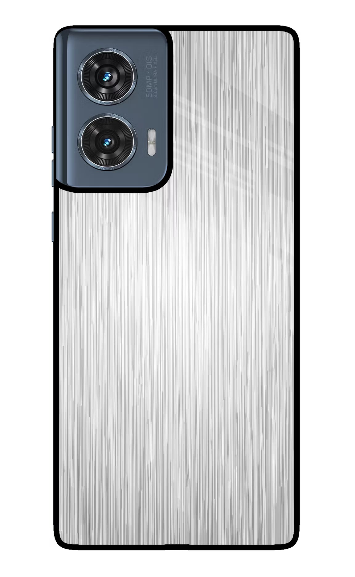 Wooden Grey Texture Moto Edge 50 Fusion Glass Case Back Cover by Casekaro