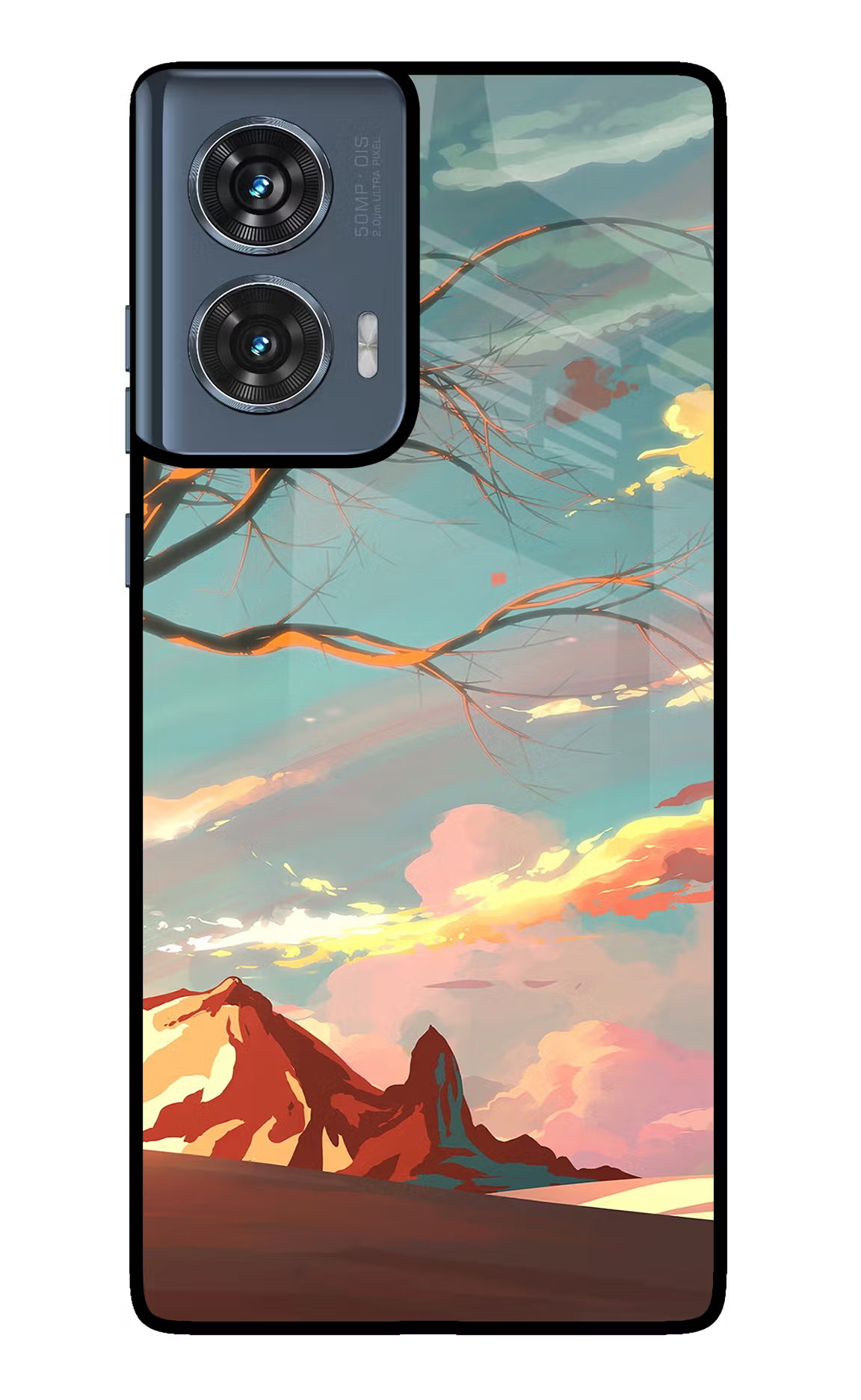 Scenery Moto Edge 50 Fusion Glass Case Back Cover by Casekaro