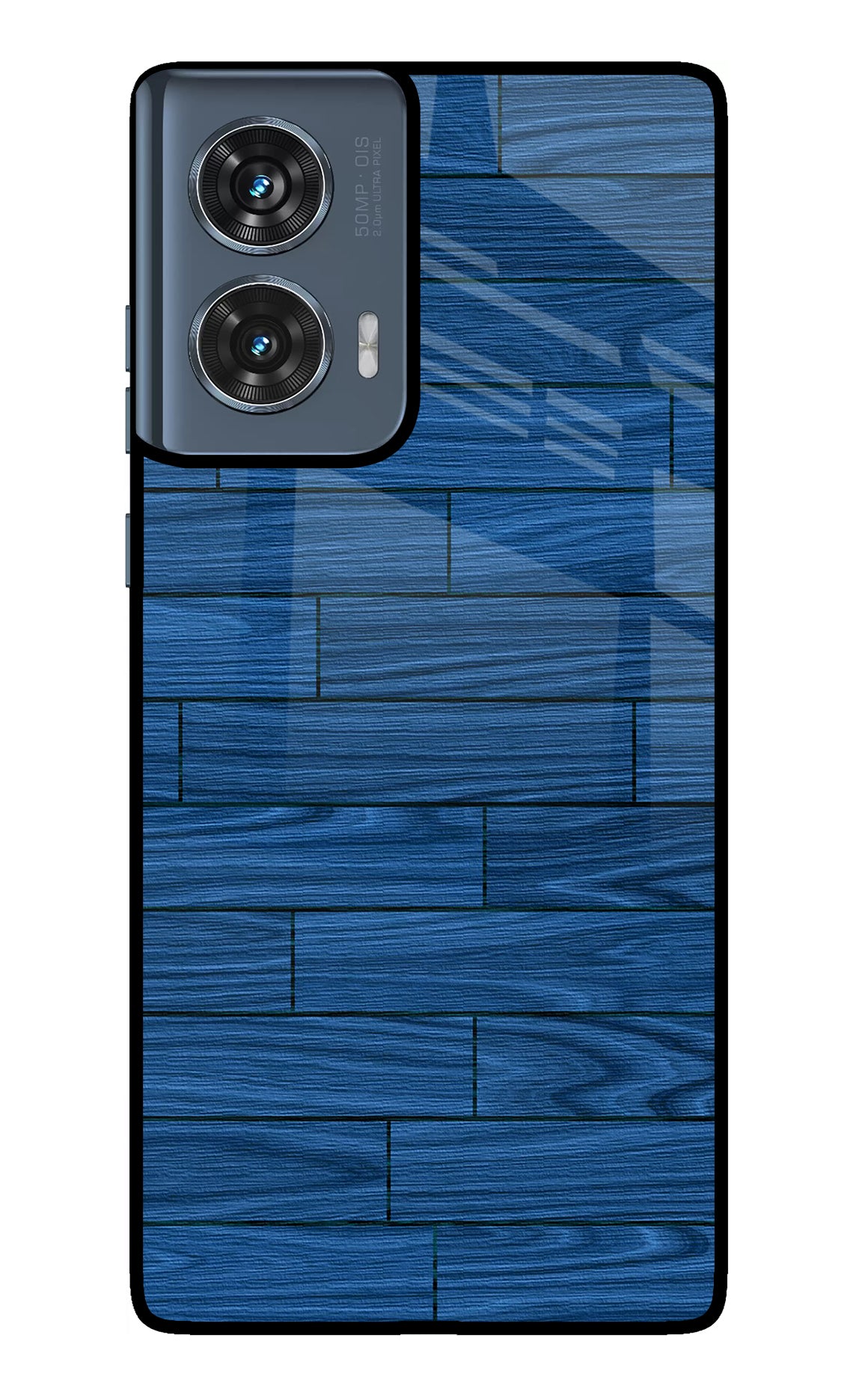 Wooden Texture Moto Edge 50 Fusion Glass Case