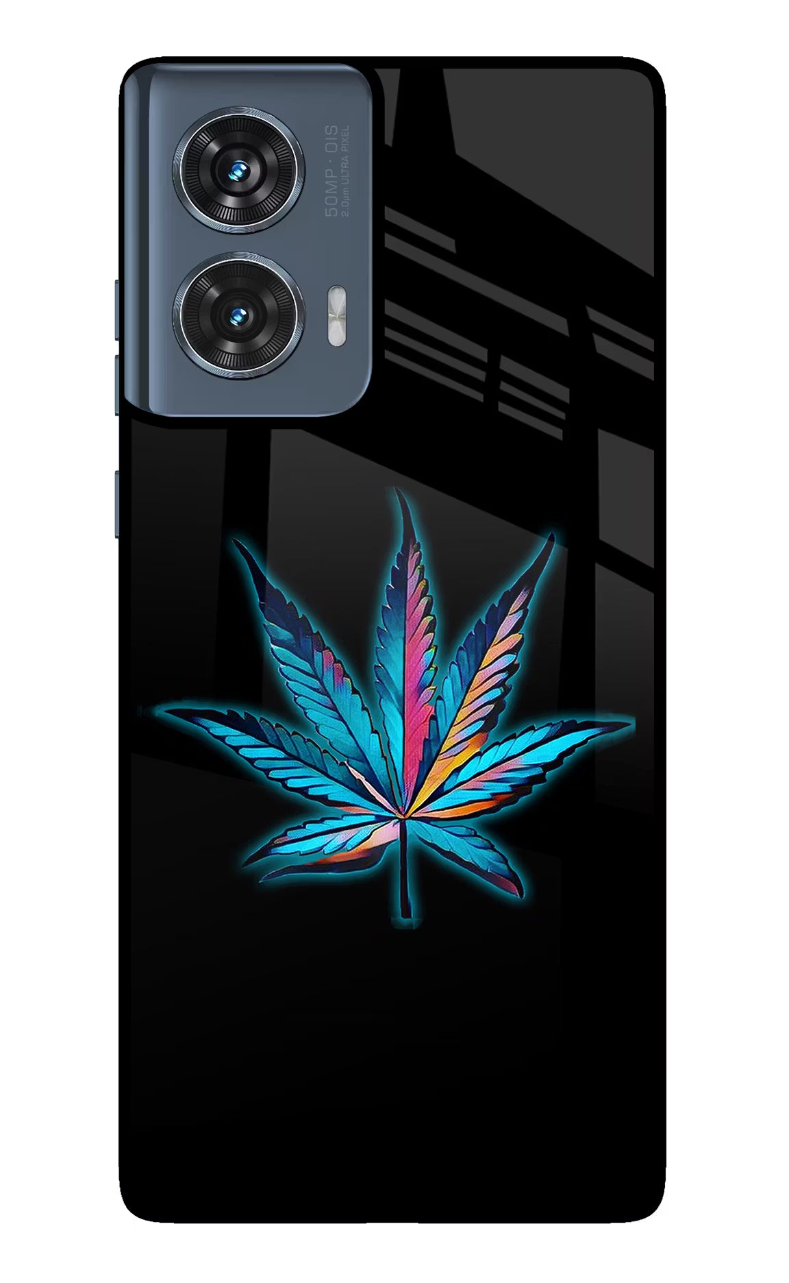 Weed Moto Edge 50 Fusion Glass Case Back Cover by Casekaro