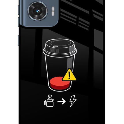 Coffee Moto Edge 50 Fusion Glass Case Back Cover by Casekaro