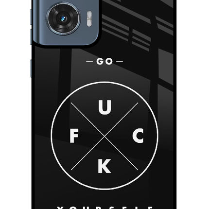 Go Fuck Yourself Moto Edge 50 Fusion Glass Case Back Cover by Casekaro