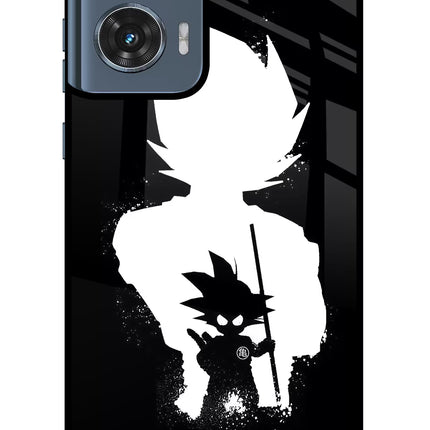 Goku Shadow Moto Edge 50 Fusion Glass Case Back Cover by Casekaro