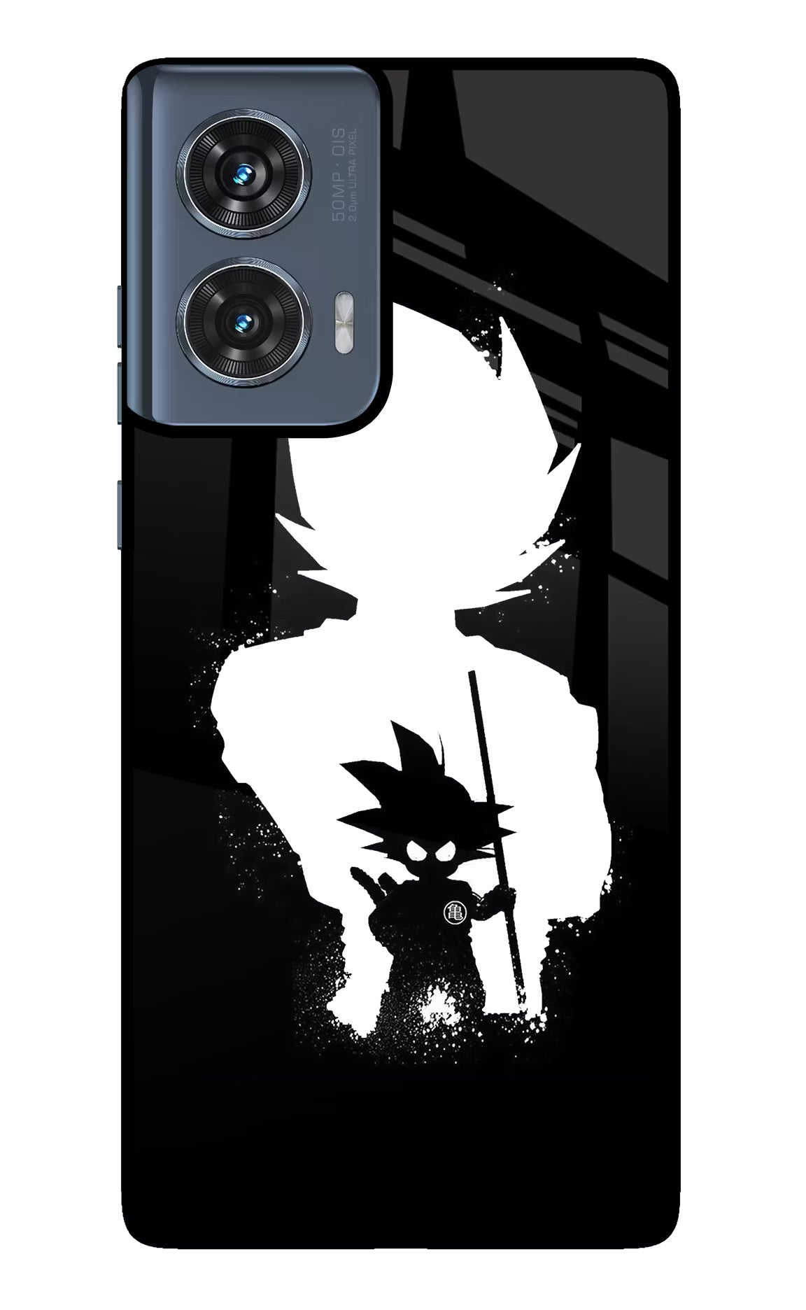 Goku Shadow Moto Edge 50 Fusion Glass Case Back Cover by Casekaro