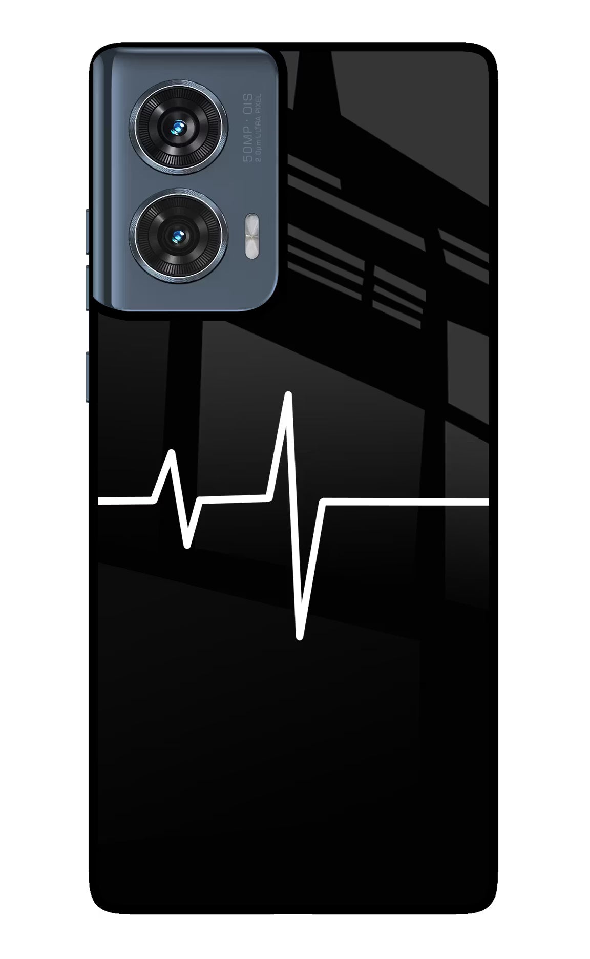 Heart Beats Moto Edge 50 Fusion Glass Case Back Cover by Casekaro