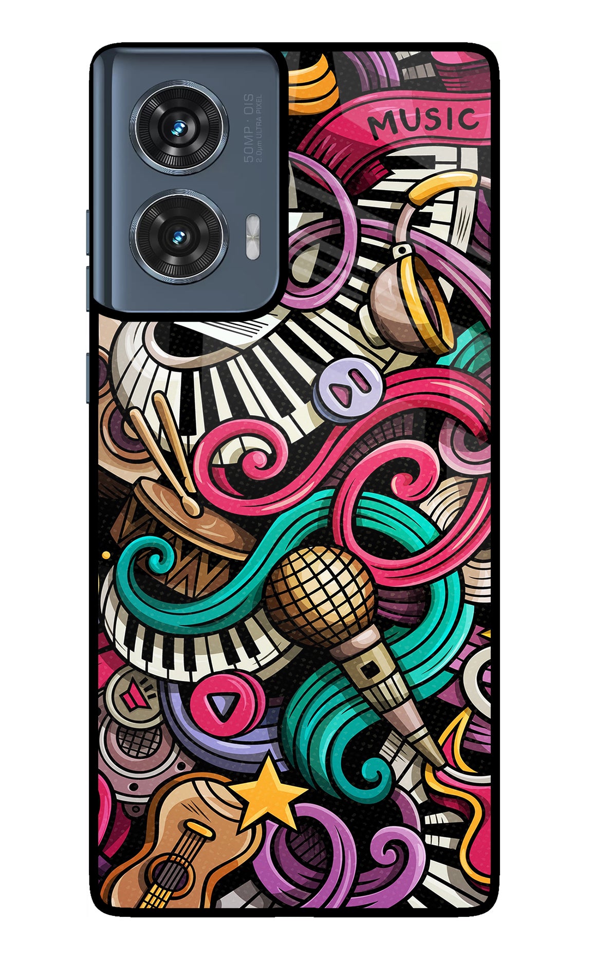 Music Abstract Moto Edge 50 Fusion Back Cover