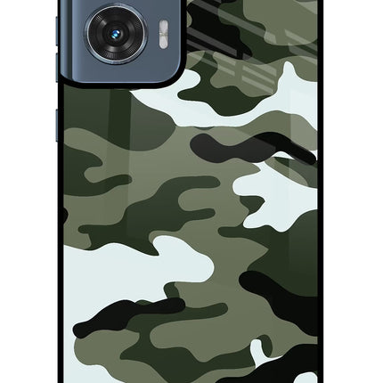 Camouflage Moto Edge 50 Fusion Glass Case Back Cover by Casekaro