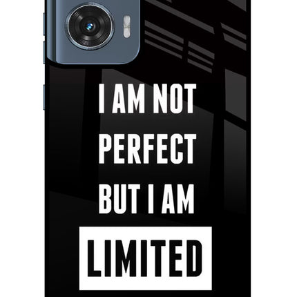 I Am Not Perfect But I Am Limited Edition Moto Edge 50 Fusion Glass Case Back Cover by Casekaro
