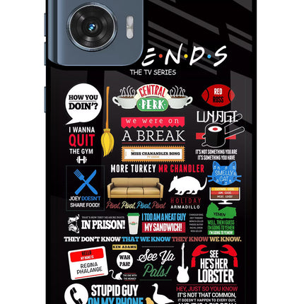FRIENDS Moto Edge 50 Fusion Glass Case Back Cover by Casekaro