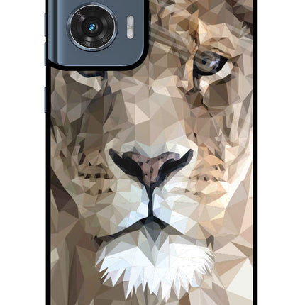 Lion Art Moto Edge 50 Fusion Glass Case Back Cover by Casekaro