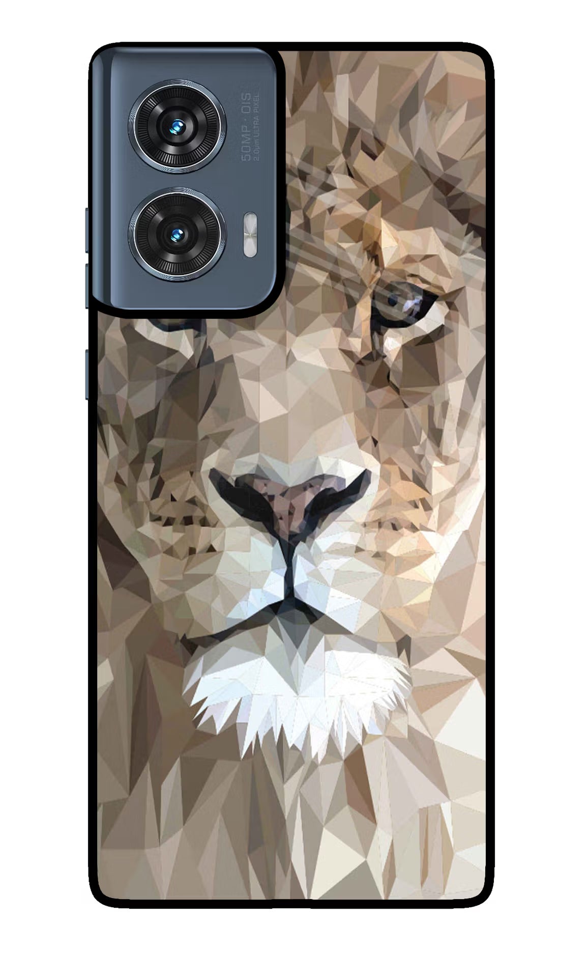 Lion Art Moto Edge 50 Fusion Glass Case Back Cover by Casekaro