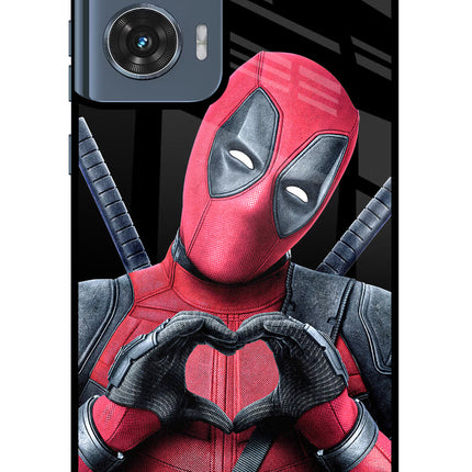 Deadpool Moto Edge 50 Fusion Glass Case Back Cover by Casekaro