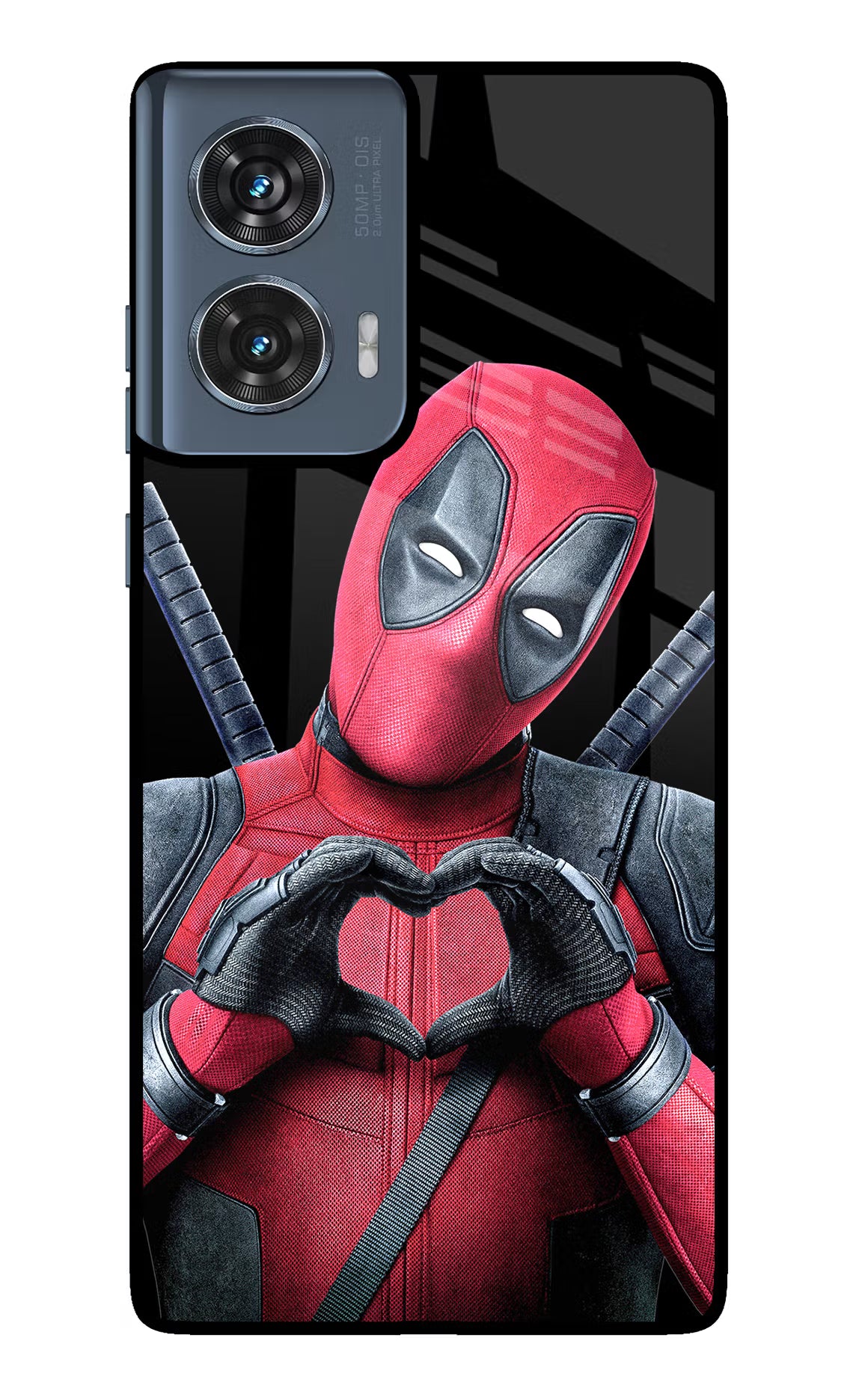 Deadpool Moto Edge 50 Fusion Glass Case Back Cover by Casekaro