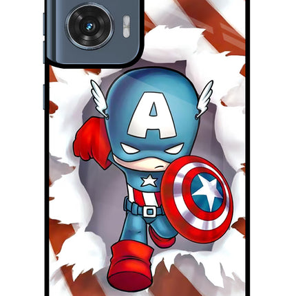 Captain America Moto Edge 50 Fusion Glass Case Back Cover by Casekaro