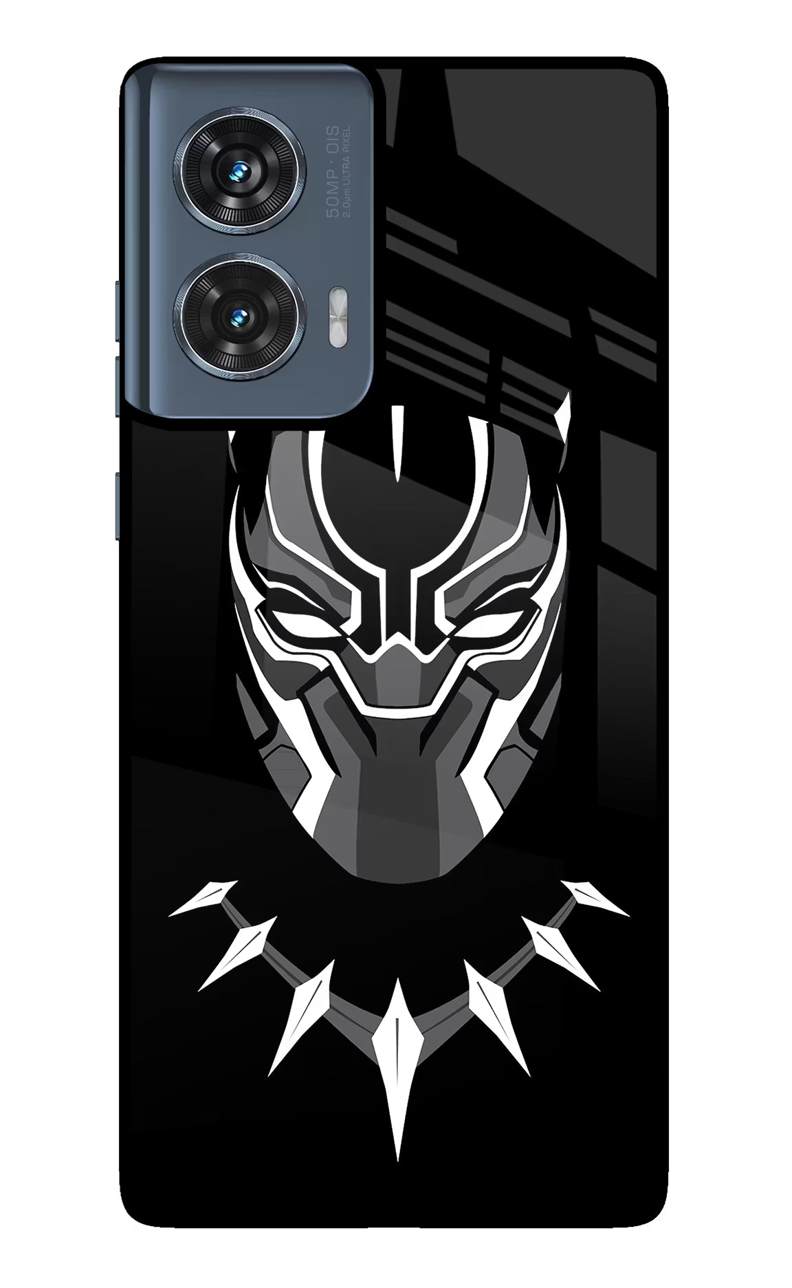 Black Panther Moto Edge 50 Fusion Glass Case Back Cover by Casekaro